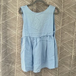Light blue spring blouse tank